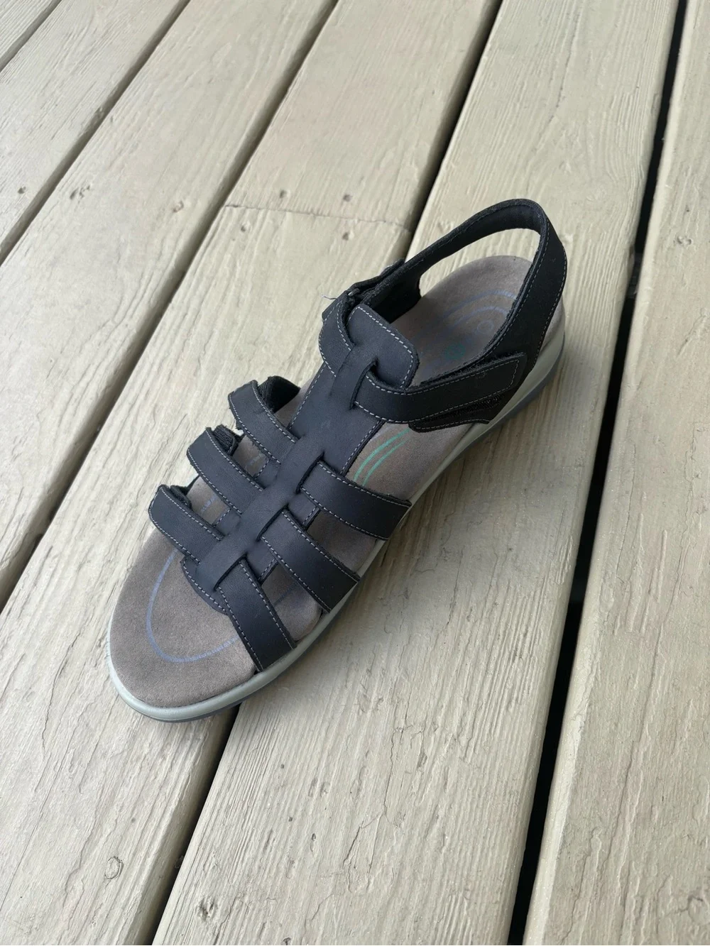 NWOT ORTHOFEET Men's Black Strappy Comfort Sandals, Size: 11